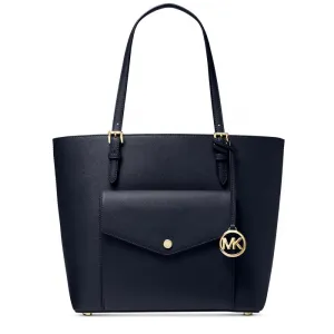 Michael Kors Jet Set Leather Large Pocket Multi-Function Tote Bag in Navy