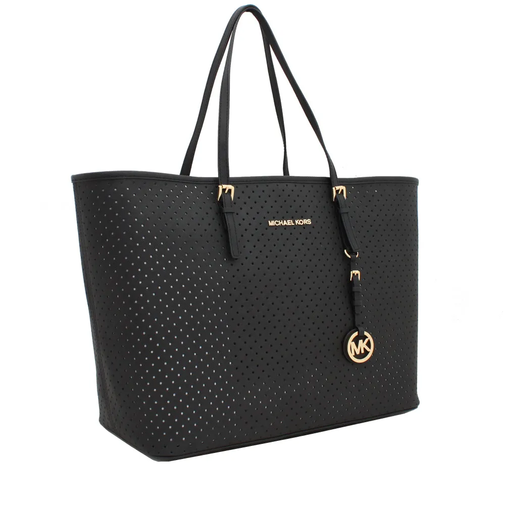 Michael Kors Jet Set Travel Medium Saffiano Leather Tote Bag- Peanut