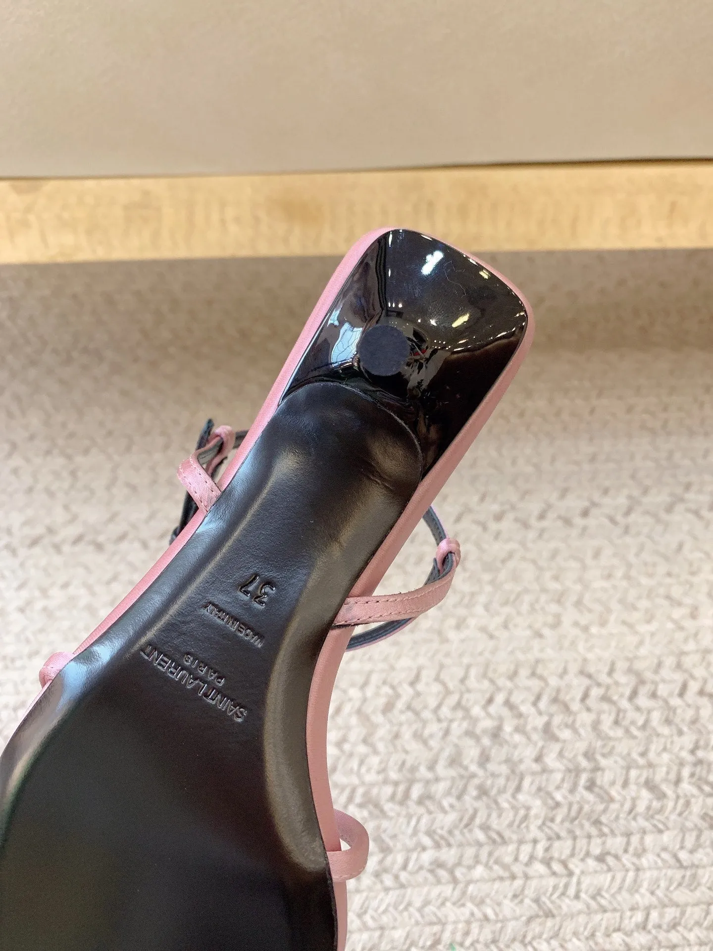 MID Saint On-time delivery HEEL Laurent PINK SILK IN STRAPPY Top choice SANDALS
