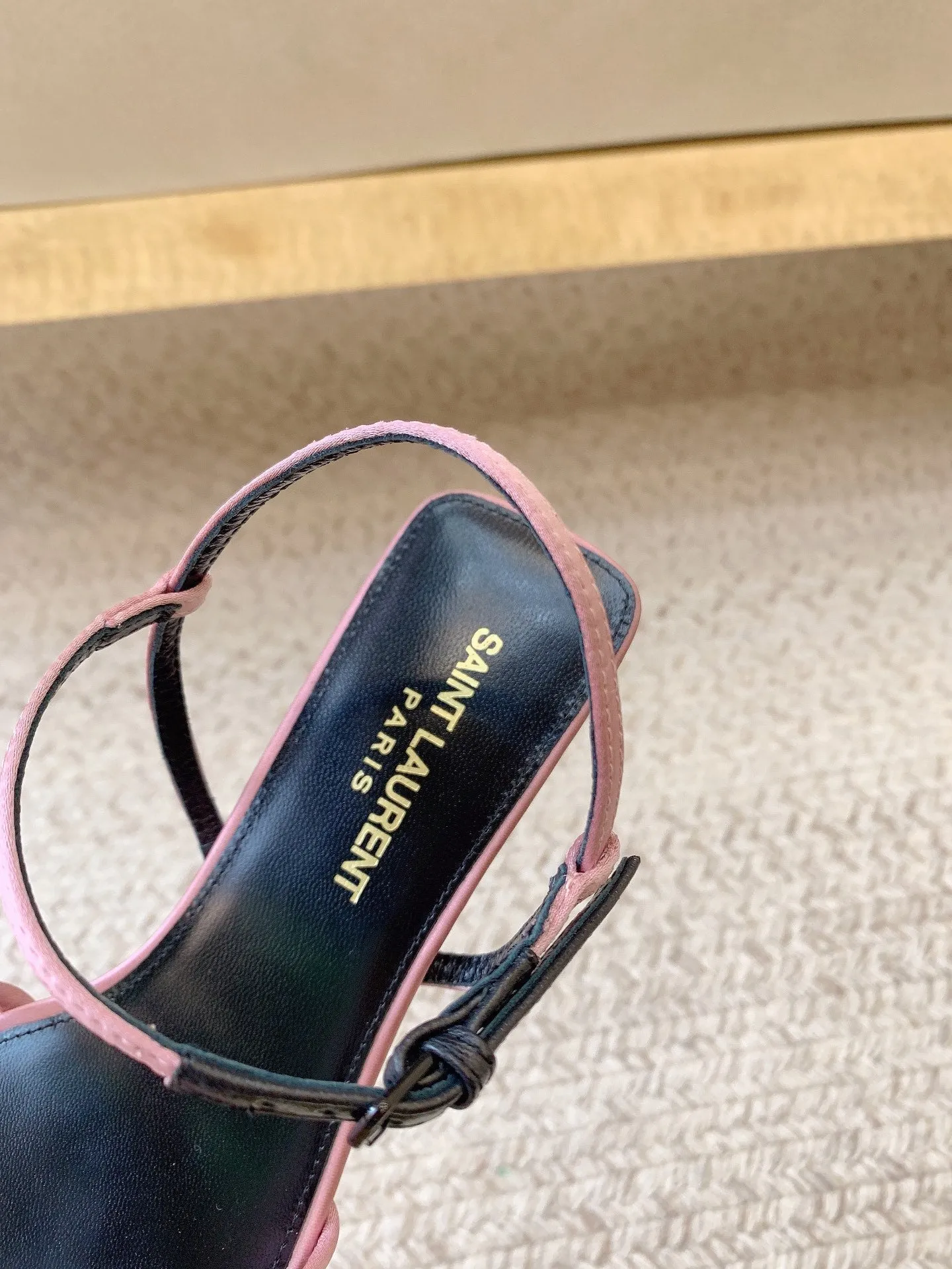 MID Saint On-time delivery HEEL Laurent PINK SILK IN STRAPPY Top choice SANDALS