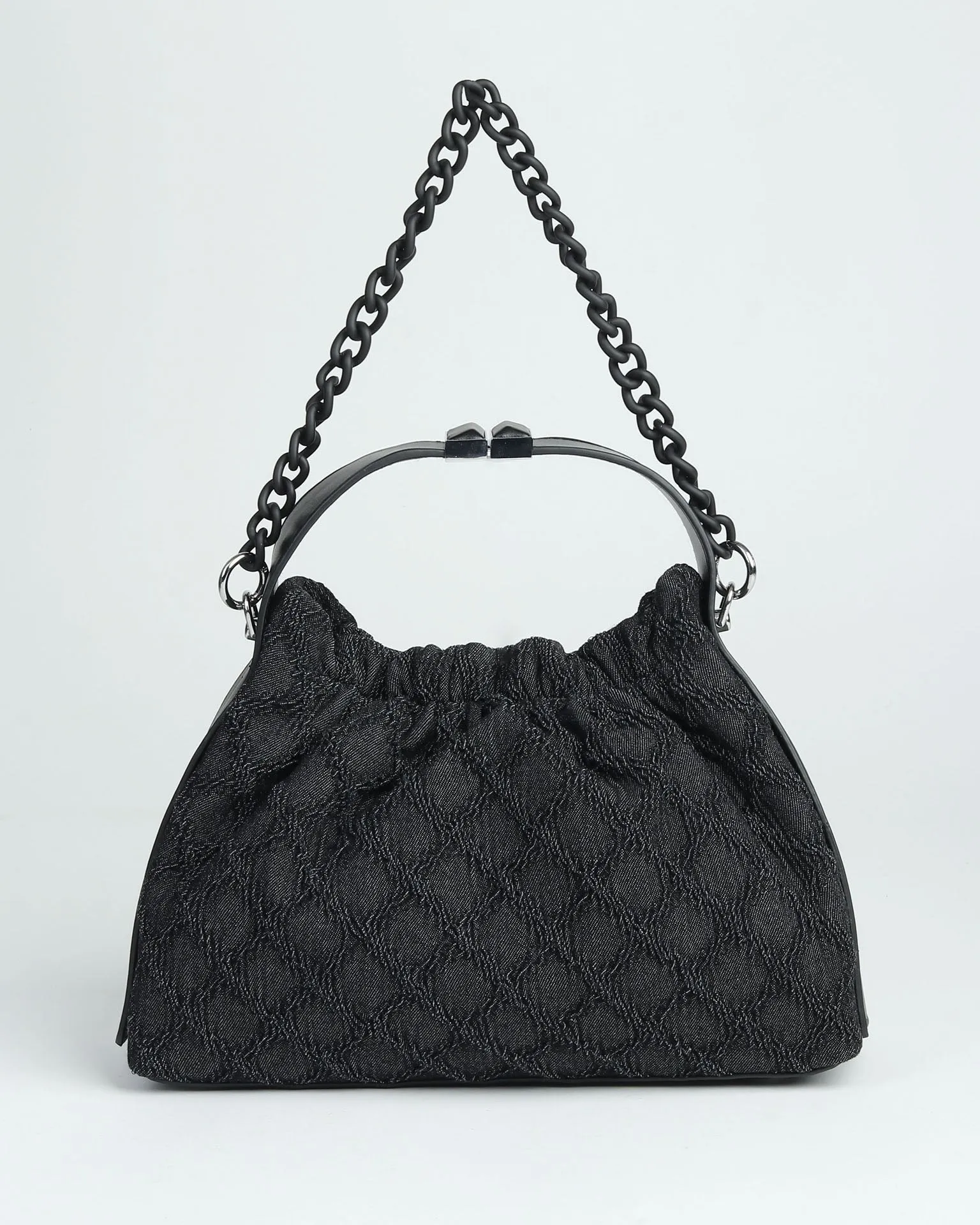 Midnight Weave Drawstring Bag