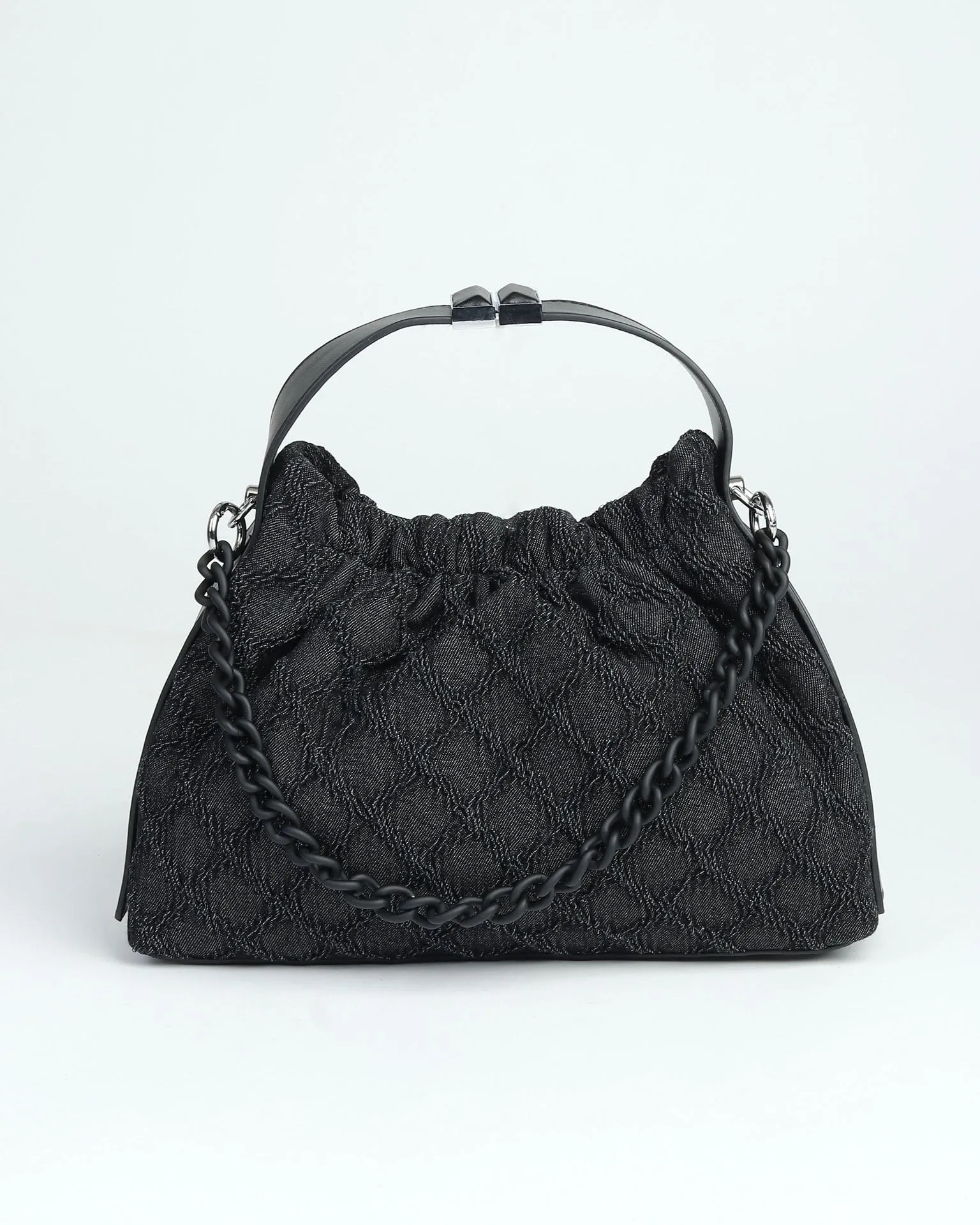 Midnight Weave Drawstring Bag