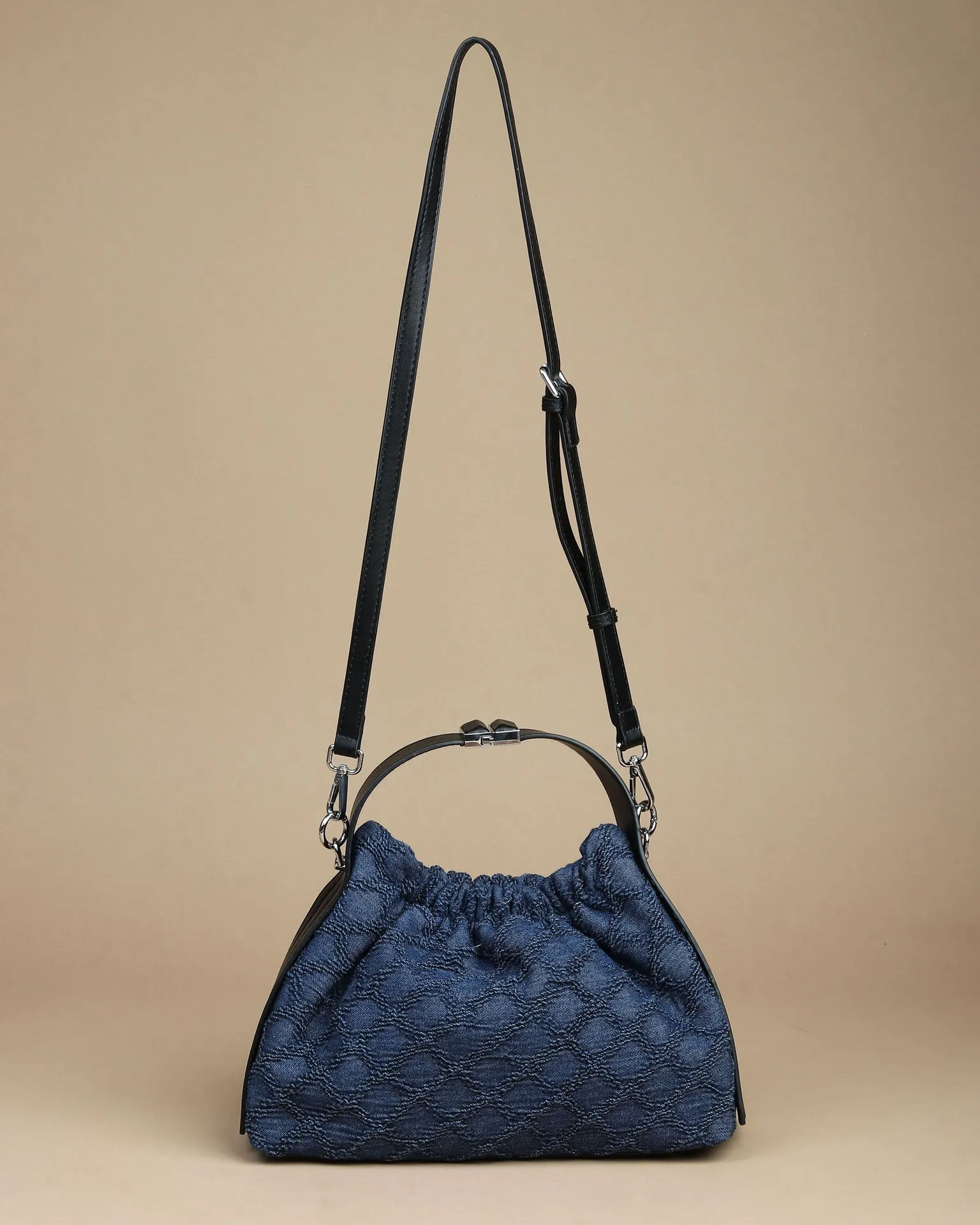 Midnight Weave Drawstring Bag