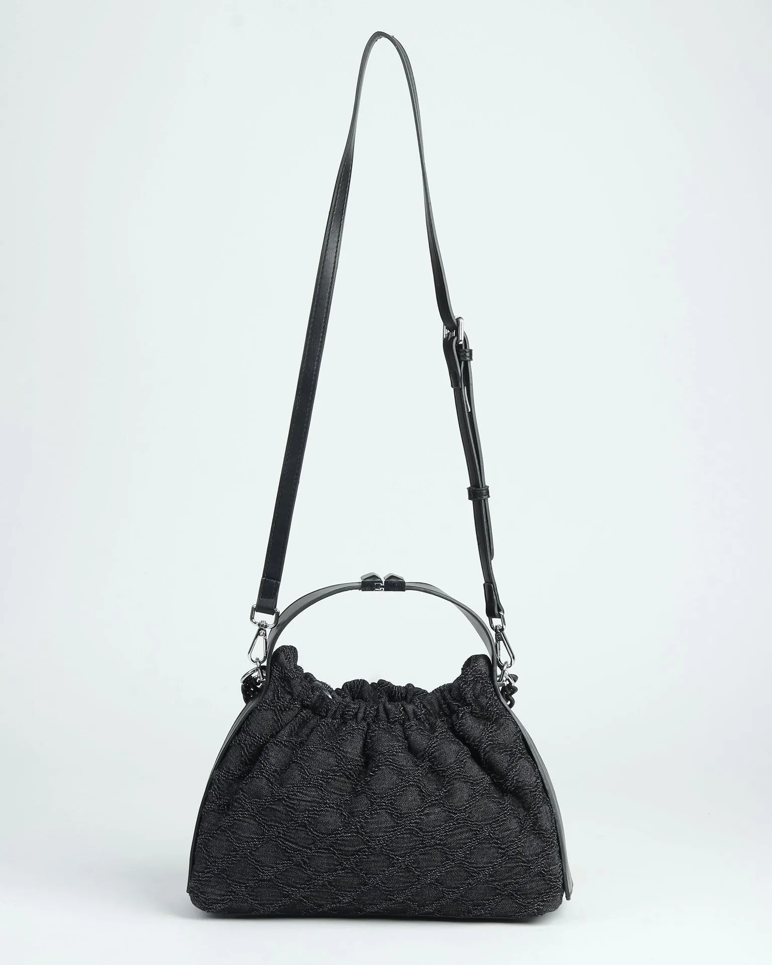 Midnight Weave Drawstring Bag