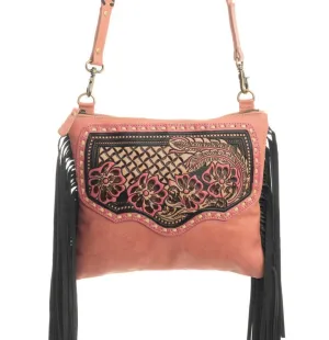 Millstone Fringed Pink Fringe Purse
