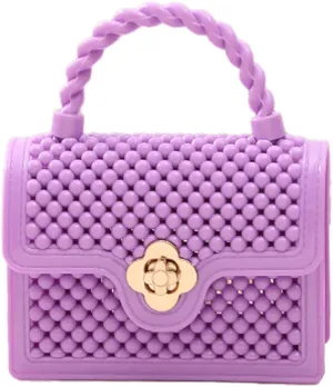 Mini Jelly Bag Fashion Candy Color Handbag with Chain Strap Pvc Shoulder Bags for Women Small Crossbody Bag