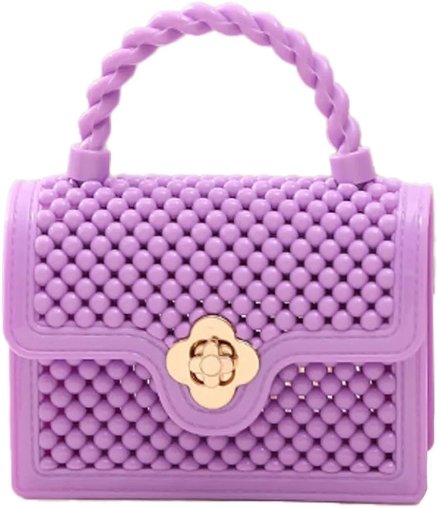 Mini Jelly Bag Fashion Candy Color Handbag with Chain Strap Pvc Shoulder Bags for Women Small Crossbody Bag