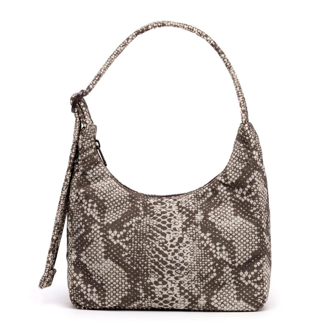 Mini Nylon Shoulder Bag: Snakeskin