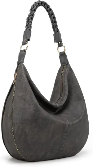 Montana West Large Hobo Bags for Women Slouchy Shoulder Purse Handbag with Zipper and Woven Handle