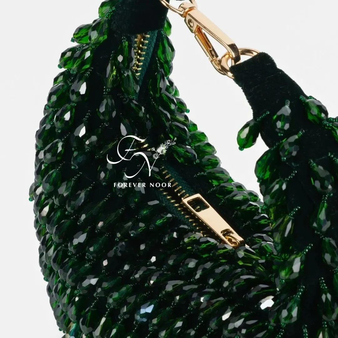 Neehar Spotted in our Nano Crystal Boat Bag - Green
