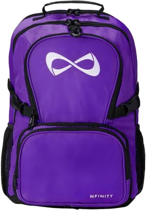 Nfinity Classic Cheer Backpack For Cheerleading - Backpack With Detachable Purse and Laptop Sleeve - Lightweight Backpack for Travelling - Sports Backpack for Cheerleaders (Purple)
