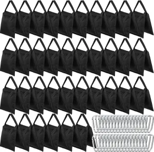 Nuogo 36 Sets Photography Sand Bags with Hook Sturdy Heavy Duty Stage Weight Sandbag for Photography Photo Video Studio Boom Arm, Outdoor Patio Furniture