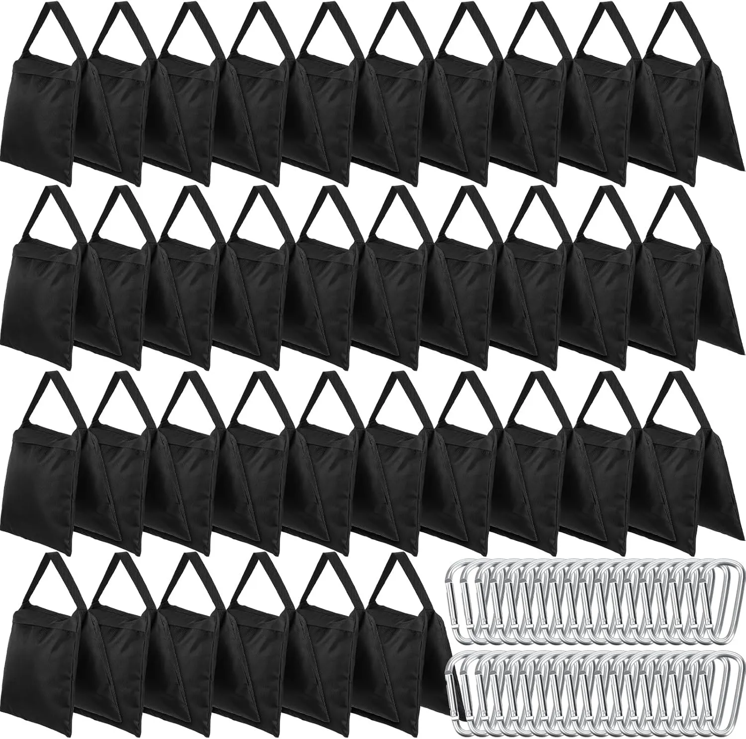 Nuogo 36 Sets Photography Sand Bags with Hook Sturdy Heavy Duty Stage Weight Sandbag for Photography Photo Video Studio Boom Arm, Outdoor Patio Furniture