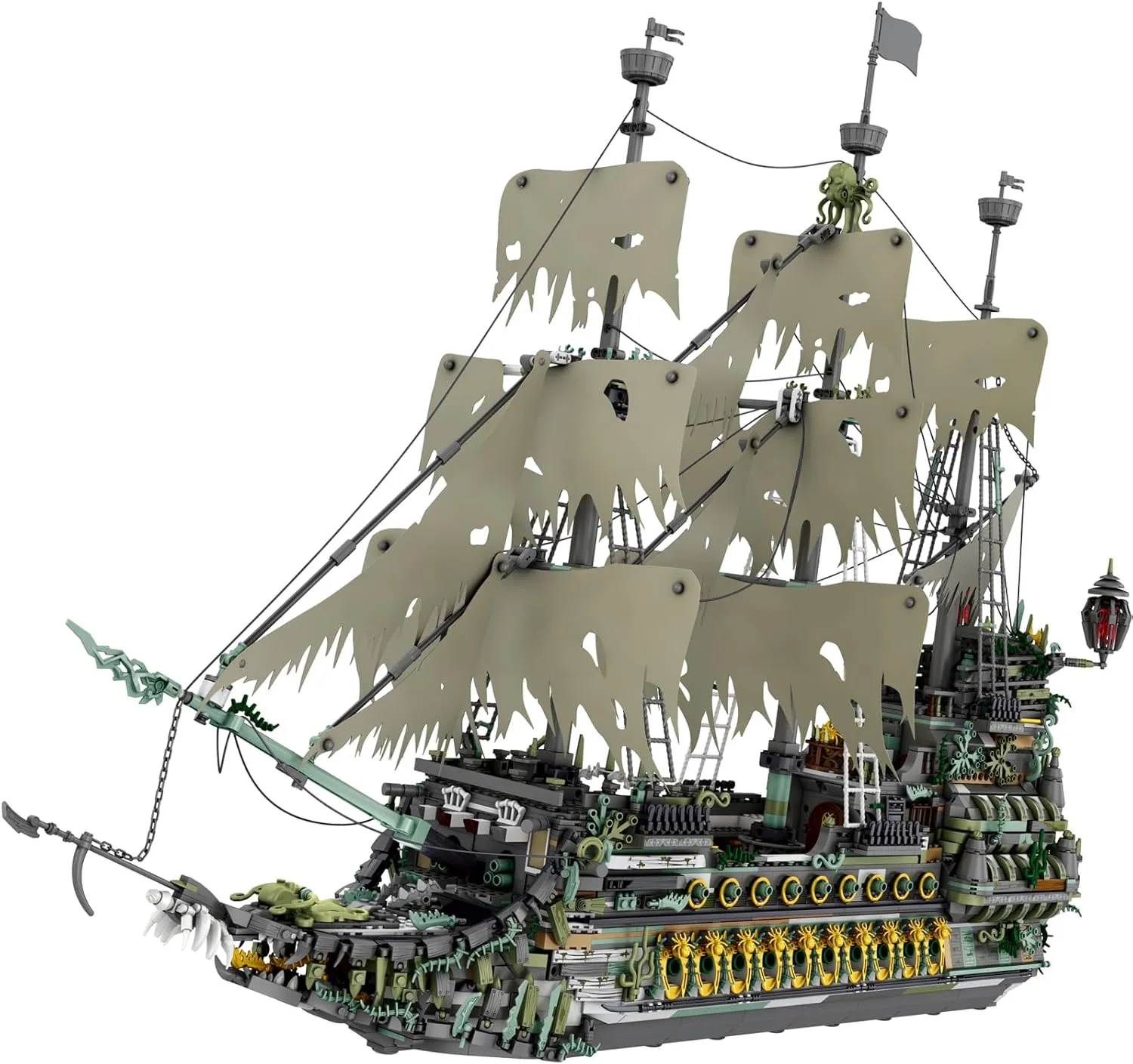 NutCracker Pirate Ship Building Blocks Set - Large MOC Pirate Ship Construction Model, Sailing Boat Toy Building Set, Christmas Birthday Gift for Adults & Kids 14  (5865 Pieces)