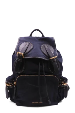 Nylon Rucksack Backpack Navy