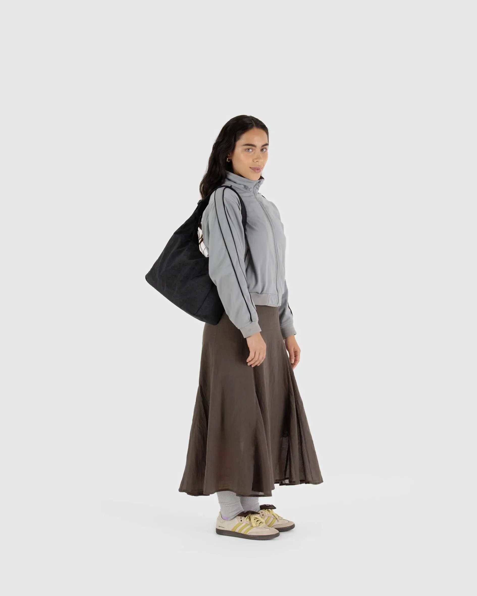 Nylon Shoulder Bag - Black