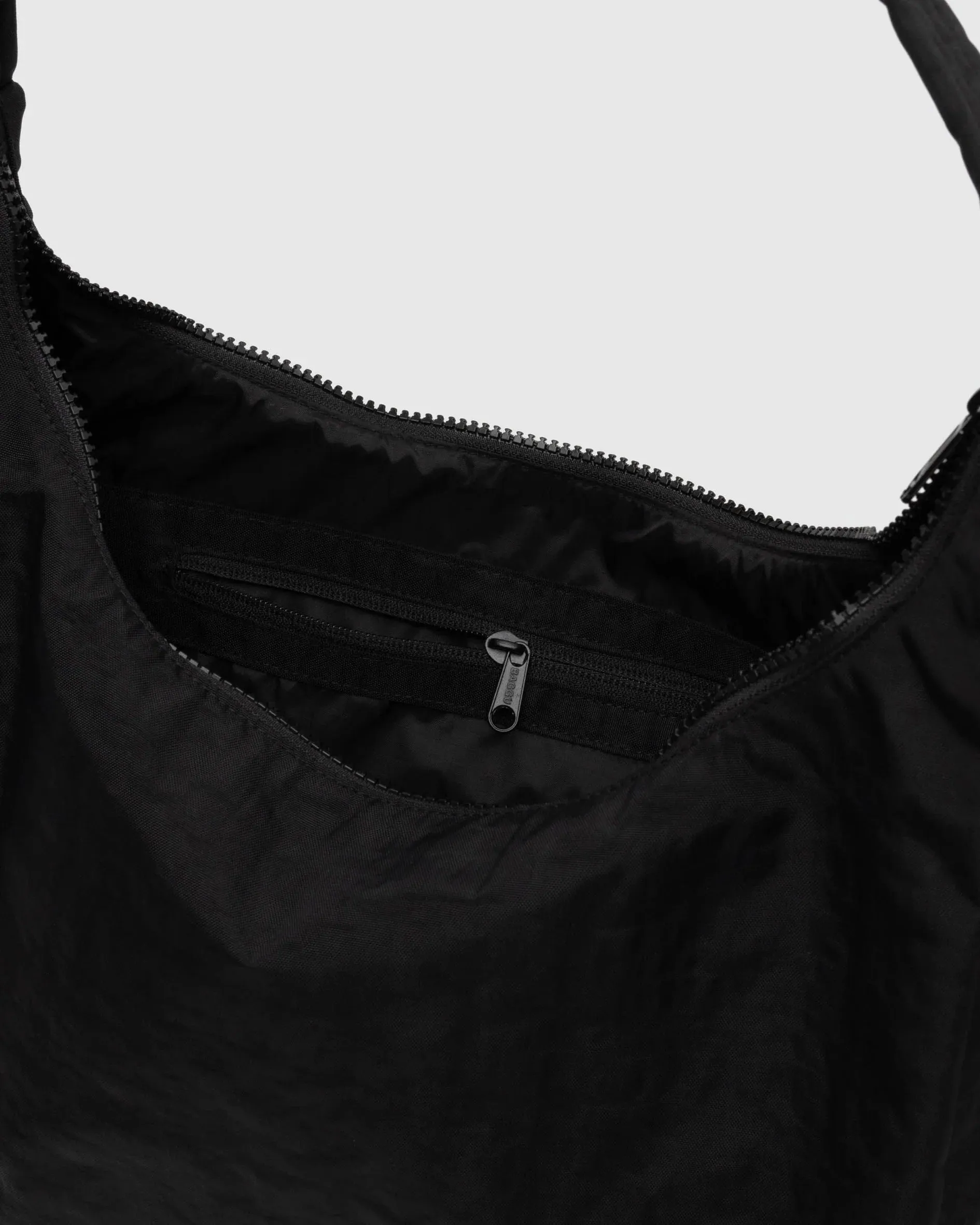 Nylon Shoulder Bag - Black