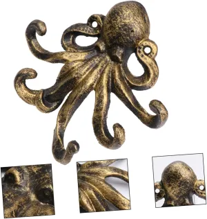 Octopus Hook Wall Mounted Key Hanger Decorative Cast Hook for Home Bedroom Vintage Rustic Style Easy to Assemble for Organizing Keys Bags Towels