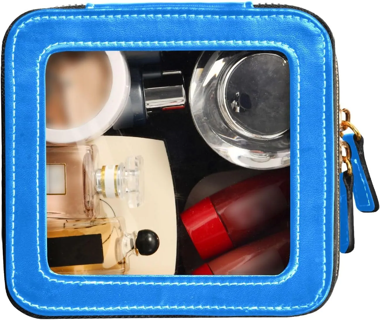 ODAWA Azure Clear Makeup Bag Portable Make Up Organizer Make Up Organizer Case for Backpack