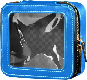 ODAWA Azure Clear Makeup Bag Portable Make Up Organizer Make Up Organizer Case for Backpack