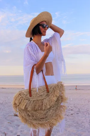 Oversized Raffia Beach Bag