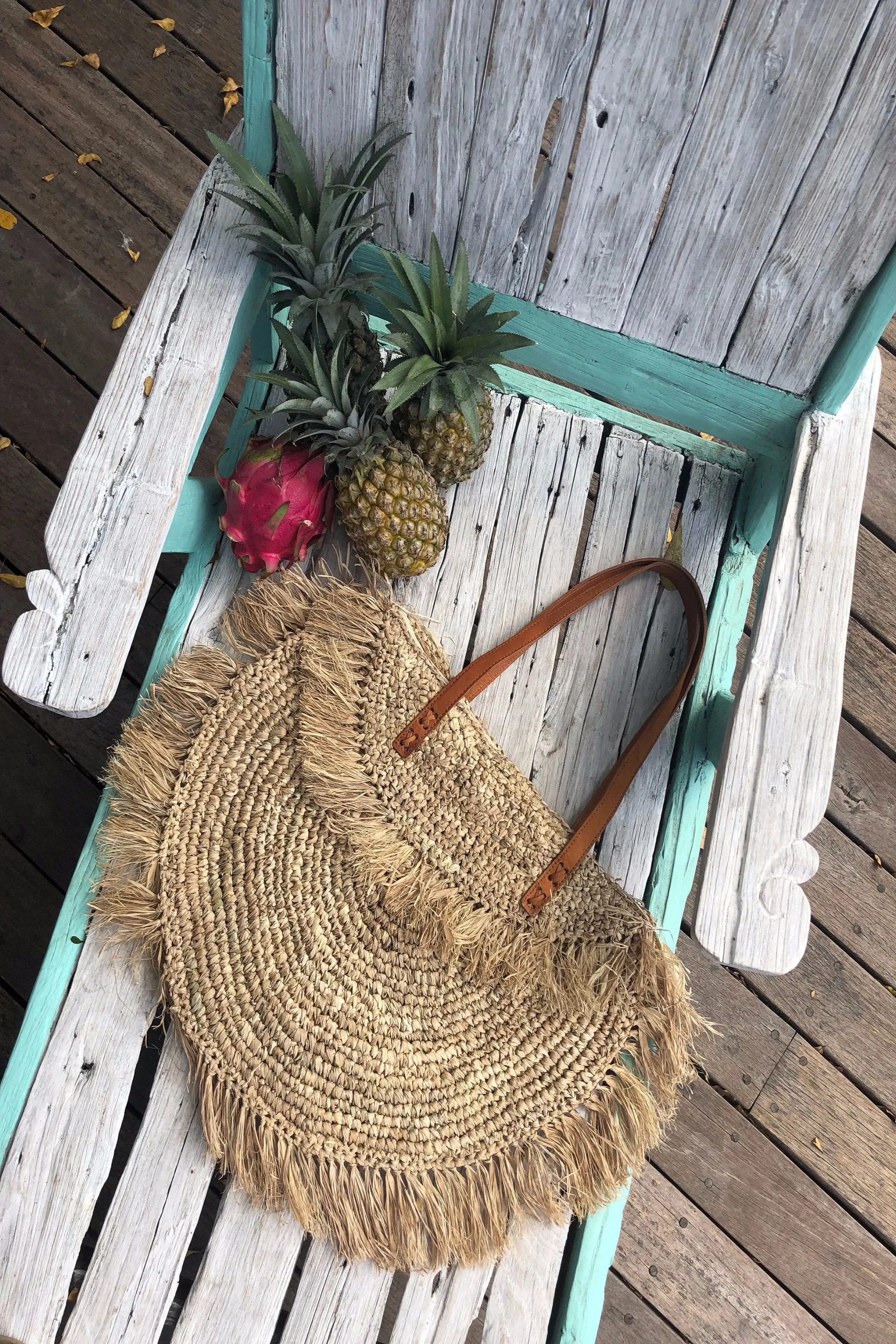 Oversized Raffia Beach Bag