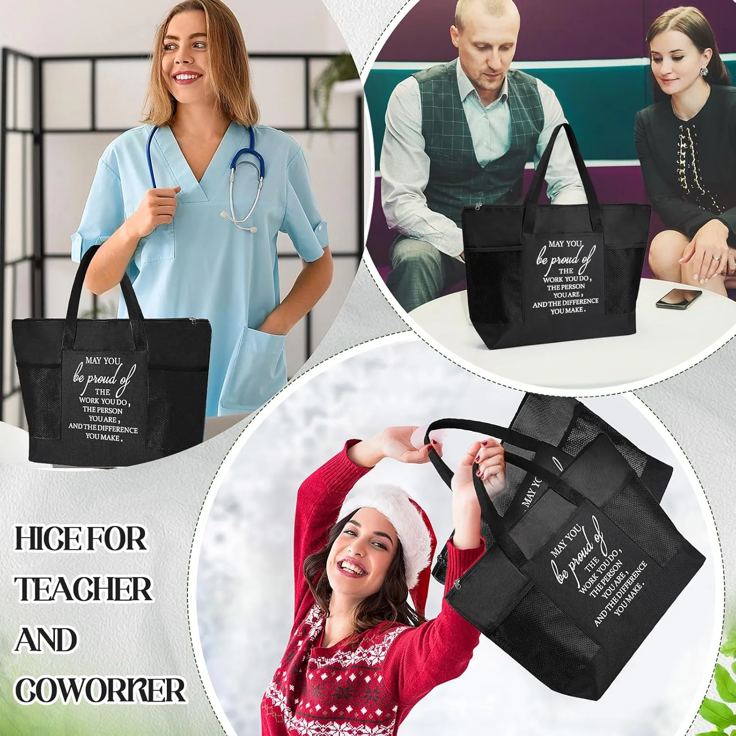 Paterr Nurse Tote Bags Employee Appreciation Gift for Coworker May You Be Proud of the Work Sign Nurse Bag