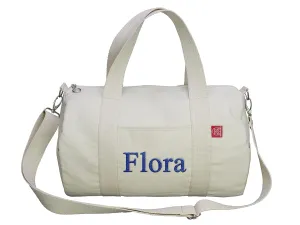 Personalized Custom Duffel Bag Embroidered Letter Duffle Bag Monogram Custom Bag Raw Organic Cotton