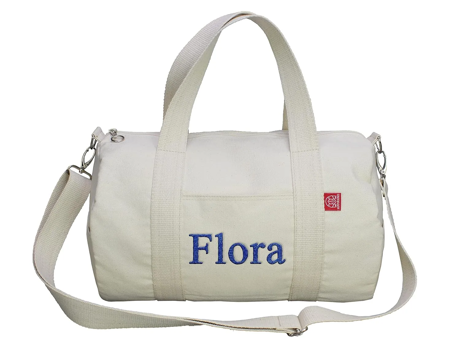 Personalized Custom Duffel Bag Embroidered Letter Duffle Bag Monogram Custom Bag Raw Organic Cotton
