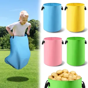 Potato Sack Race Bags, Soft Heavy Gauge Felt Sack Race Bags with Handles for Adults and Kids, Outdoor Games Backyard Games, Birthday Party, Carnival Field Day Lawn Family Reunion