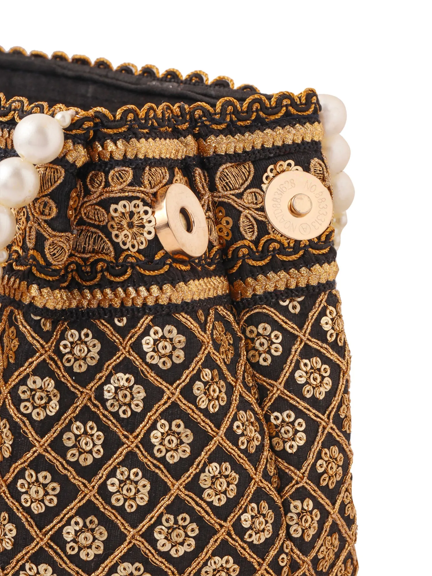Potli Bags: Traditional Handcrafted Potli Bags with Intricate Embroidery | 20x12 cm | Multicolour
