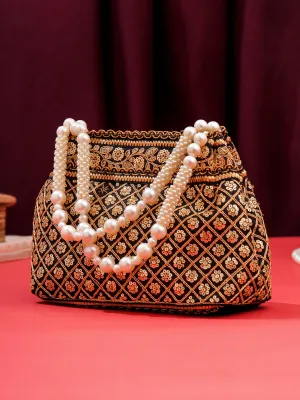 Potli Bags: Traditional Handcrafted Potli Bags with Intricate Embroidery | 20x12 cm | Multicolour