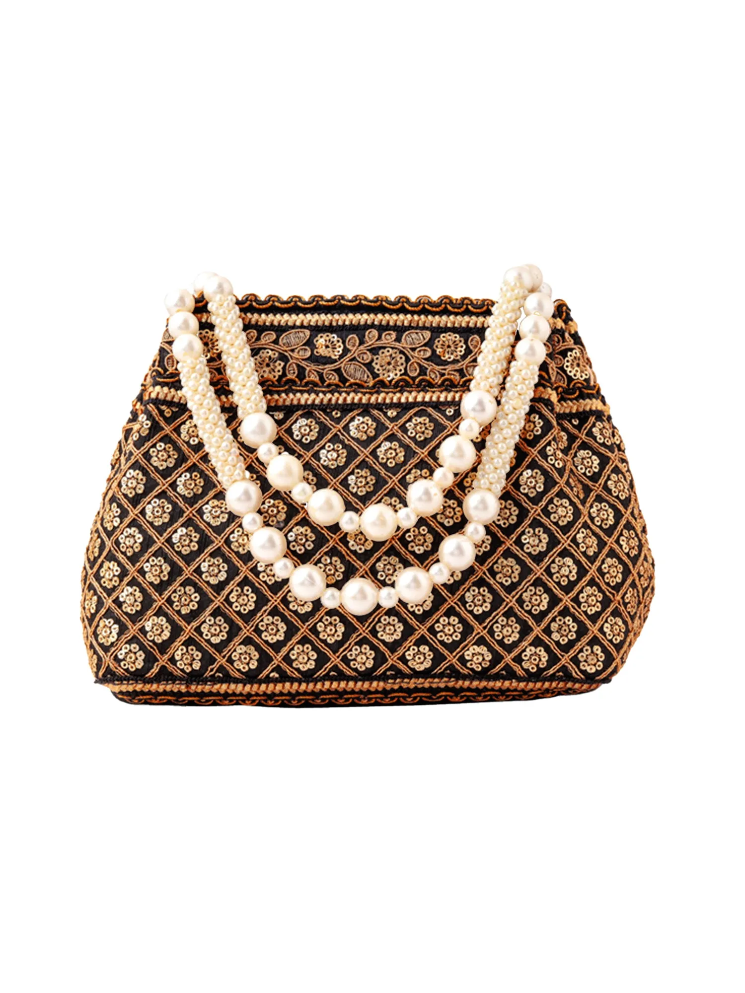 Potli Bags: Traditional Handcrafted Potli Bags with Intricate Embroidery | 20x12 cm | Multicolour
