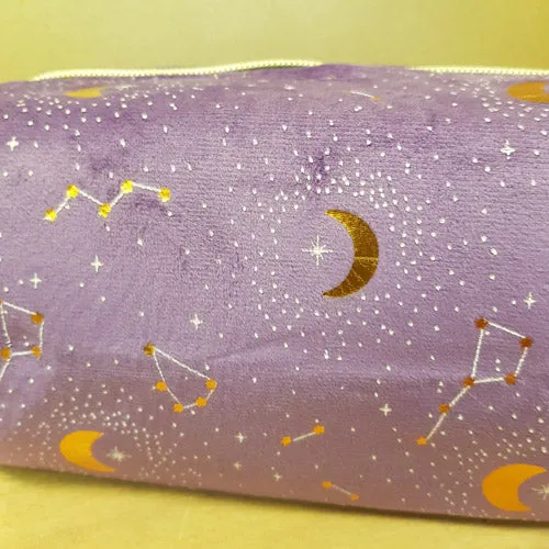 Purple Crescent Moon Tasseled Cosmetic Bag (approx 11x19x11cm)