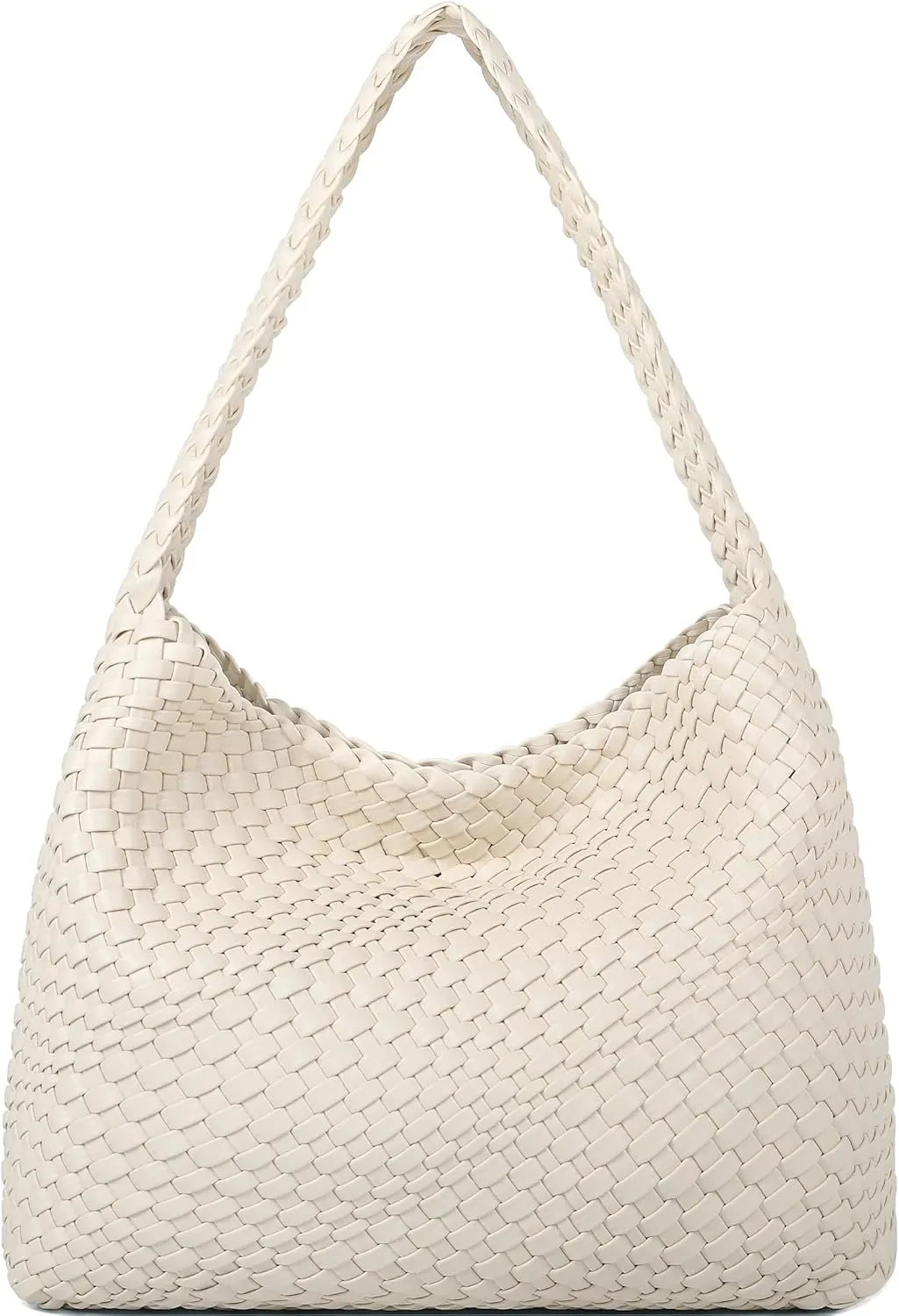 Queenoris Fashion Woven Purse for Women Top-handle Shoulder Bag Soft Summer Hobo Tote Bag