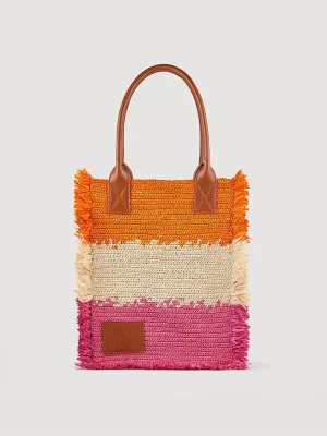 Raffia tote bag