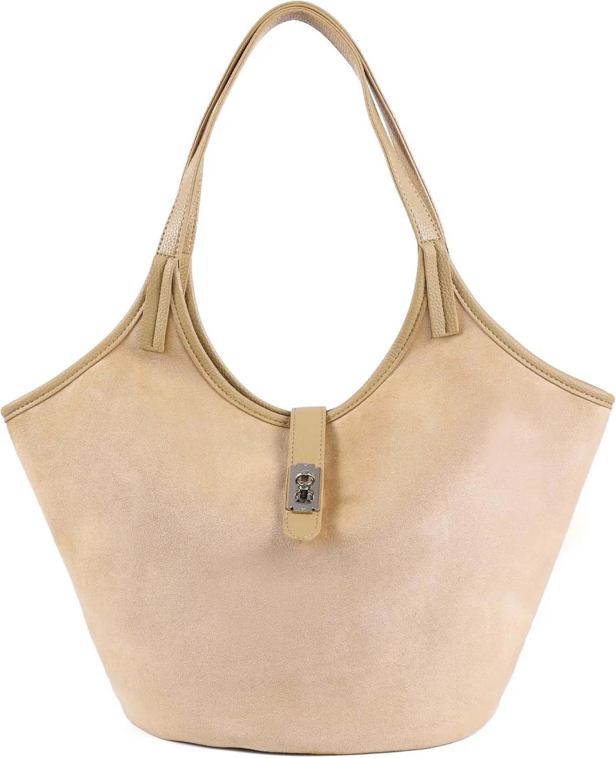 Rejolly Suede Bucket Tote Bags for Women Shoulder Bag Trendy Fall Purse Slouchy Handbag