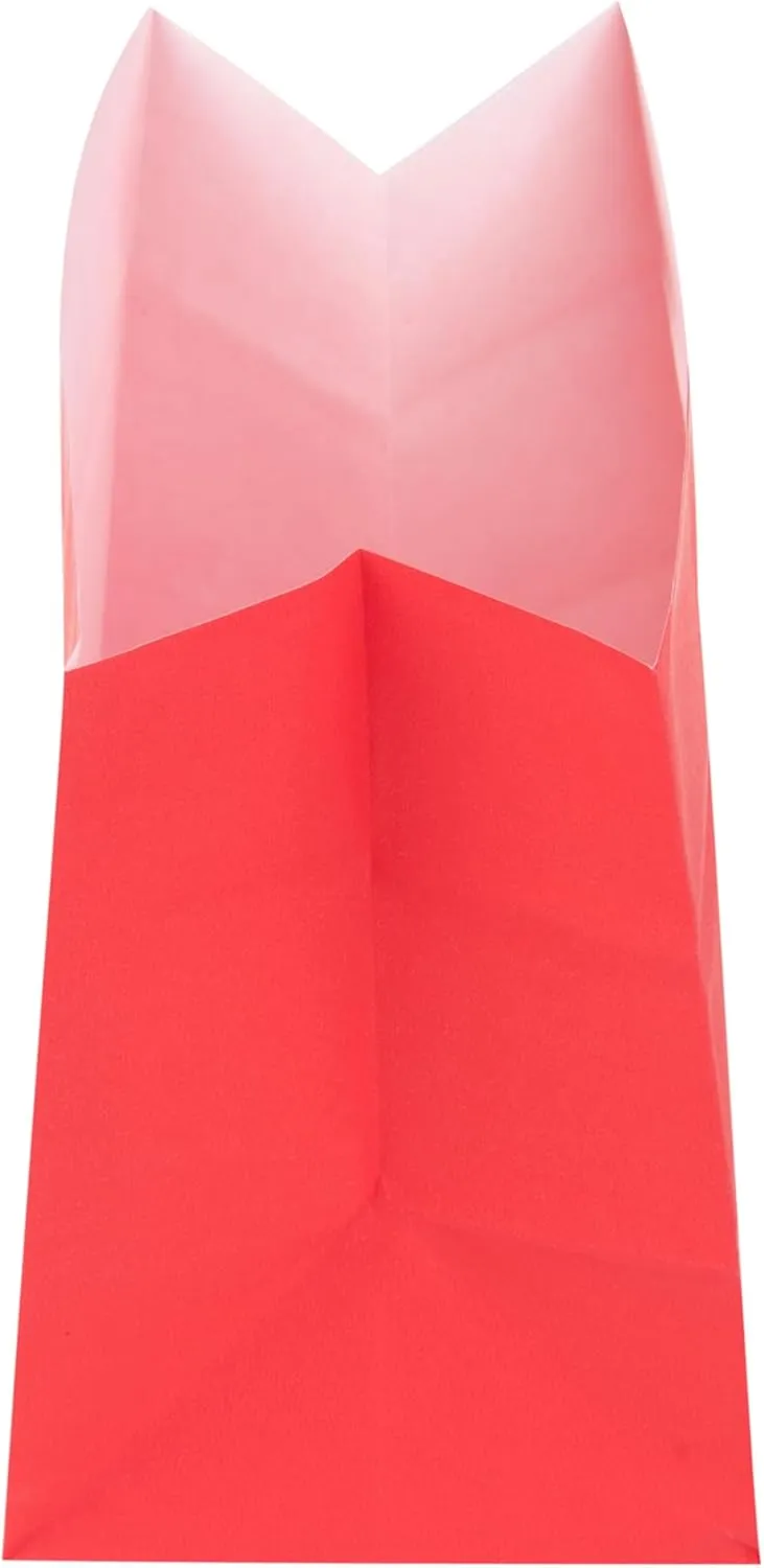 Restaurantware-Bag Tek 4.3 x 2.5 x 3.8 Inch Paper Bags for Snacks - 100 Large Food Bags, Disposable, Sustainable, Red, Microwavable, Freezable