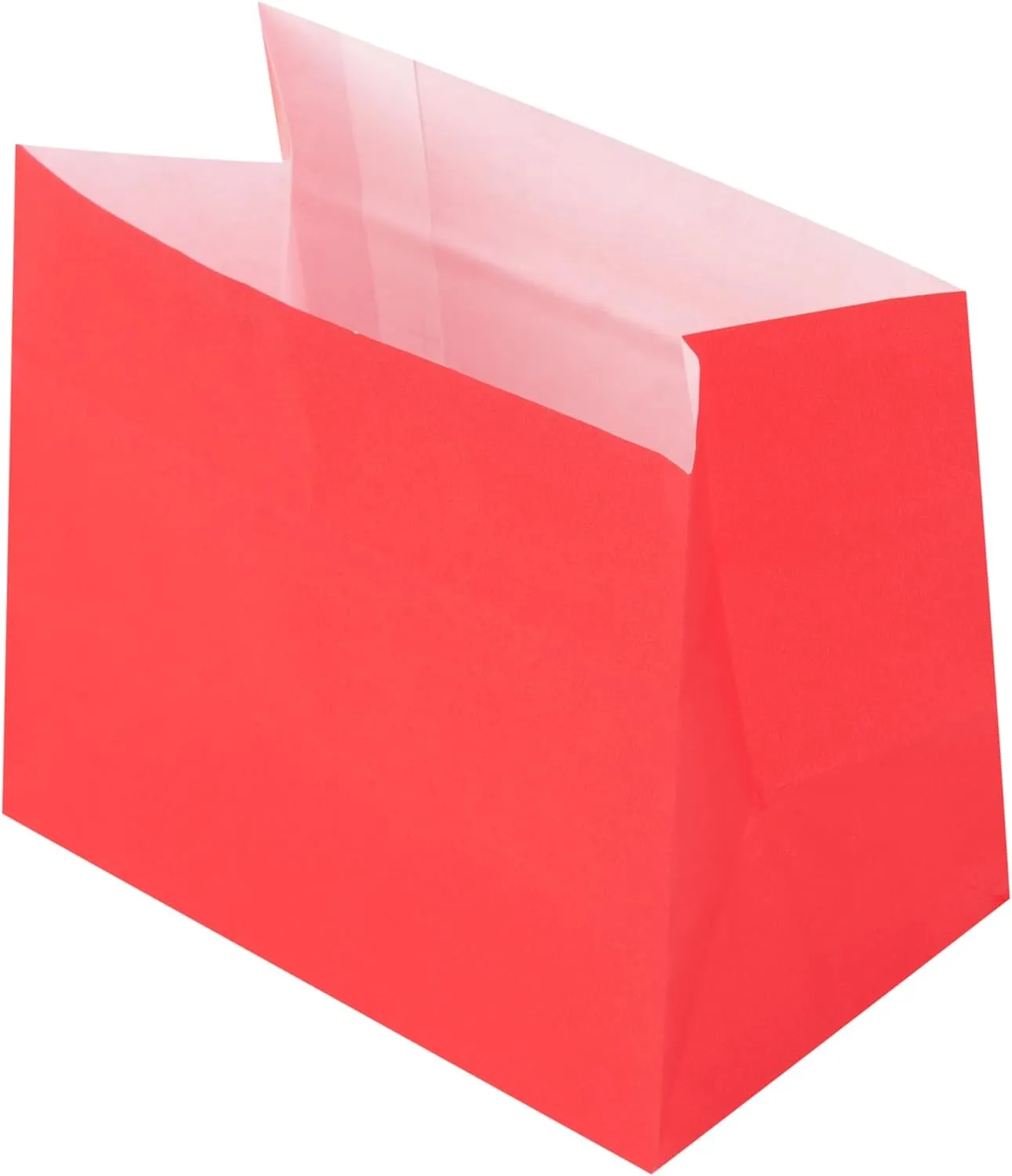 Restaurantware-Bag Tek 4.3 x 2.5 x 3.8 Inch Paper Bags for Snacks - 100 Large Food Bags, Disposable, Sustainable, Red, Microwavable, Freezable