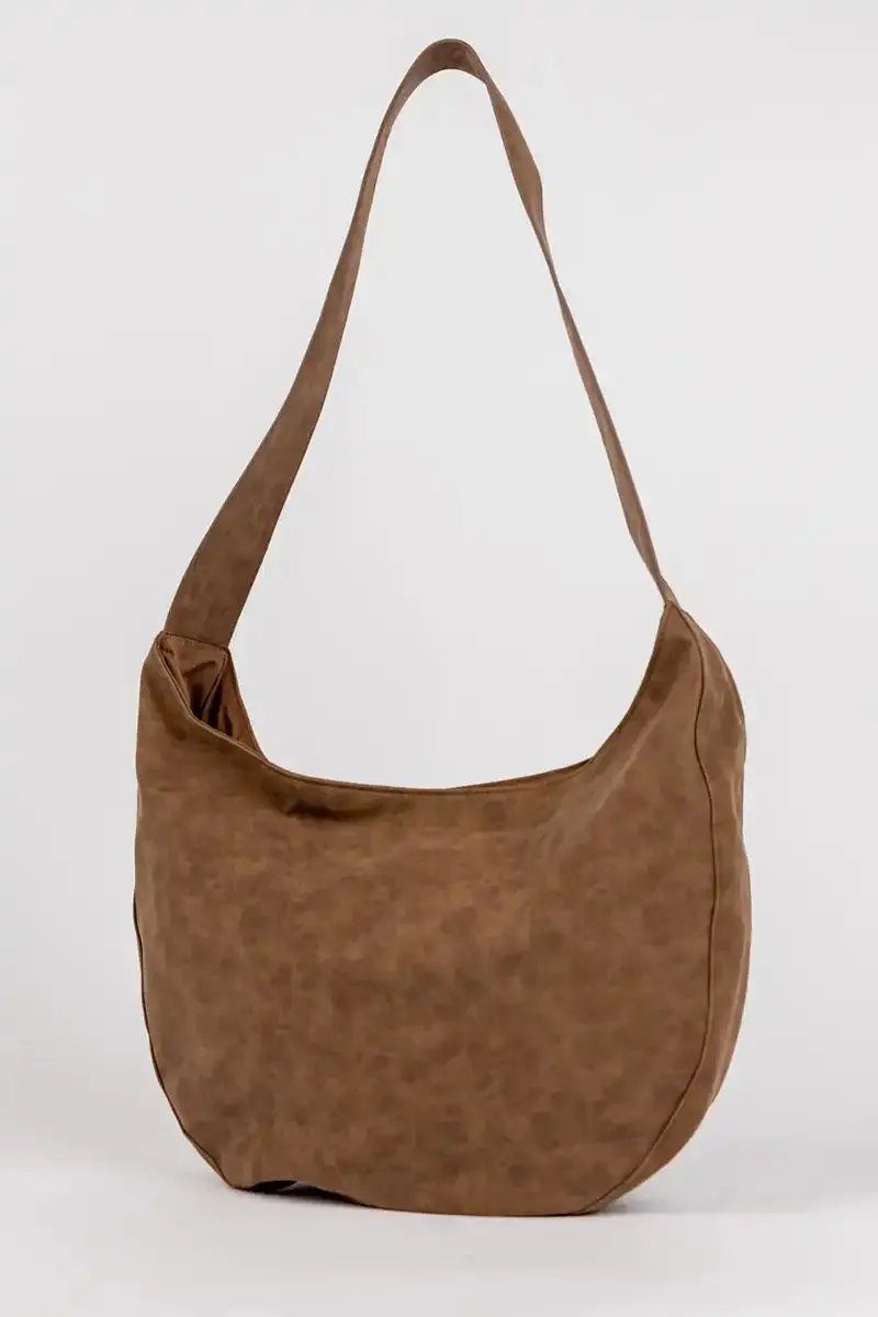 Rusty Bobbie Suede Slouchy Tote Bag in Chocolate