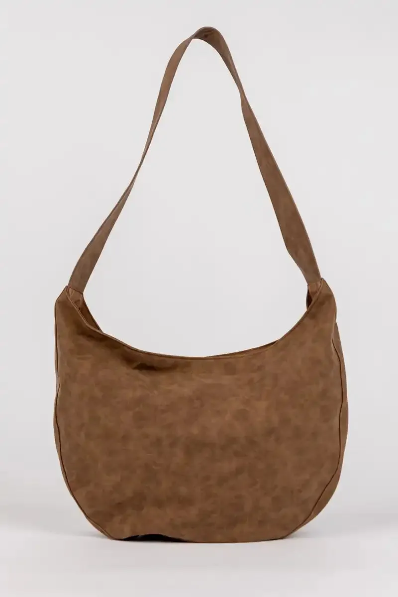 Rusty Bobbie Suede Slouchy Tote Bag in Chocolate
