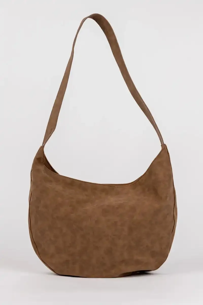 Rusty Bobbie Suede Slouchy Tote Bag in Chocolate