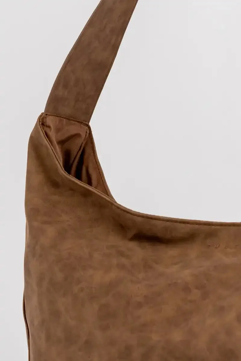 Rusty Bobbie Suede Slouchy Tote Bag in Chocolate