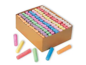 S&S Worldwide Giant Box of Jumbo Sidewalk Chalk, 126 Pieces, 9 Colors - Bulk Set Color Splash Outdoor Colored Chalk for Kids and Toddlers Ages 3 , Non-Toxic