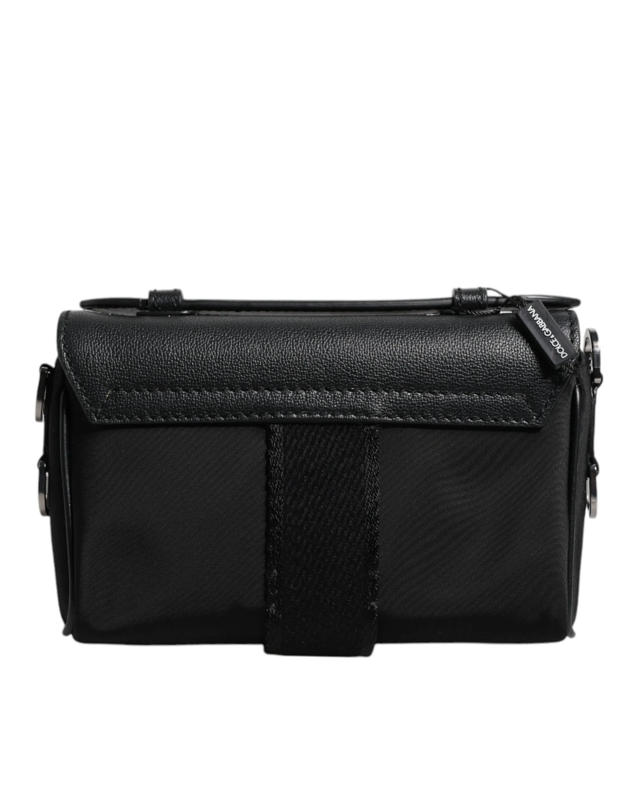 Shoulder Dolce Logo Gabbana Leather Black Bag Budget-friendly Large-scale promotion Buckled & Plaque Crossbody