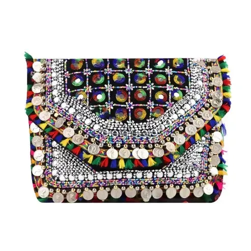 Sling Bag Boho Mirror Work Bag – Vibrant Ethnic Chic