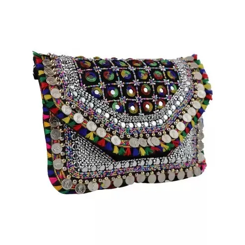 Sling Bag Boho Mirror Work Bag – Vibrant Ethnic Chic