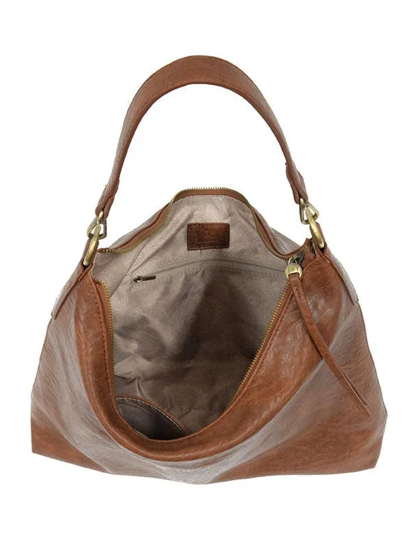 Slouchy Hobo Bag - L8132-02-SADDLE   Women's