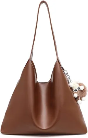 Slouchy Hobo Bags for Women Soft Vegan Leather Shoulder Handbag Large Slouchy Tote Purses for Work Travel