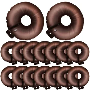 Sosation 16 Pack Tree Watering Bag Slow Release Ring Automatic Watering System for Potted Plants PVC Saving System for Planting Gardening Trees and Shrubs, Brown(15 Gallon)